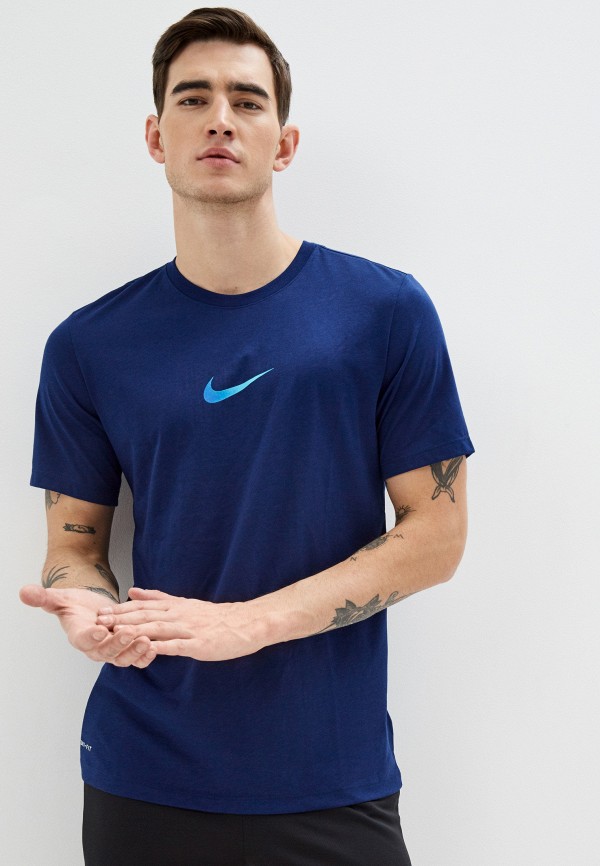 

Футболка спортивная Nike, Синий, M NK DRY TEE DB SSNL SWOOSH