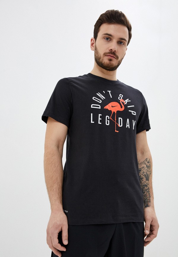 

Футболка спортивная Nike, Черный, M NK DRY TEE DFCT SEASONAL 1