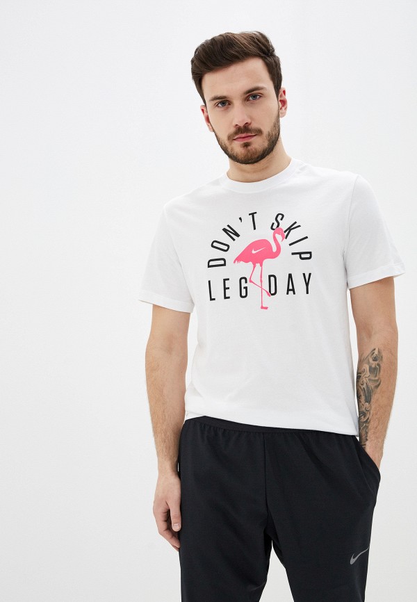 

Футболка спортивная Nike, Белый, M NK DRY TEE DFCT SEASONAL 1