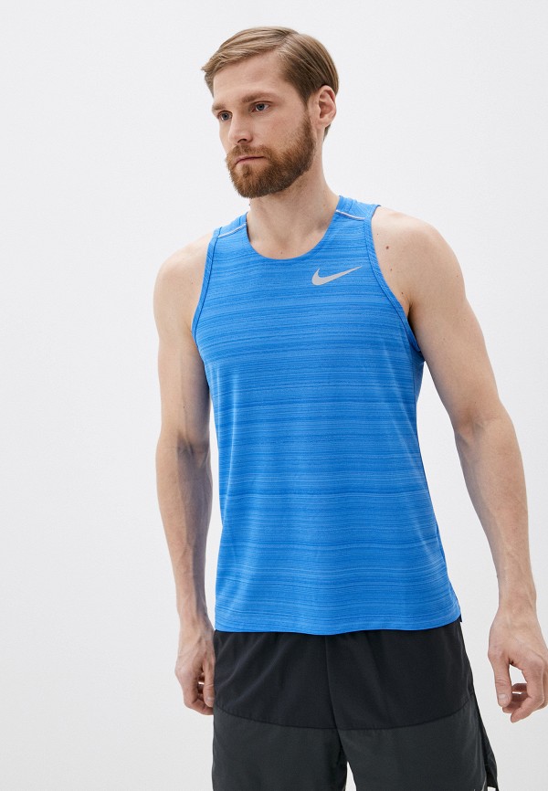 

Майка спортивная Nike, Голубой, M NK DRY MILER TANK
