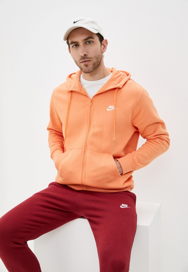 

Толстовка Nike, Коралловый, M NSW CLUB HOODIE FZ BB