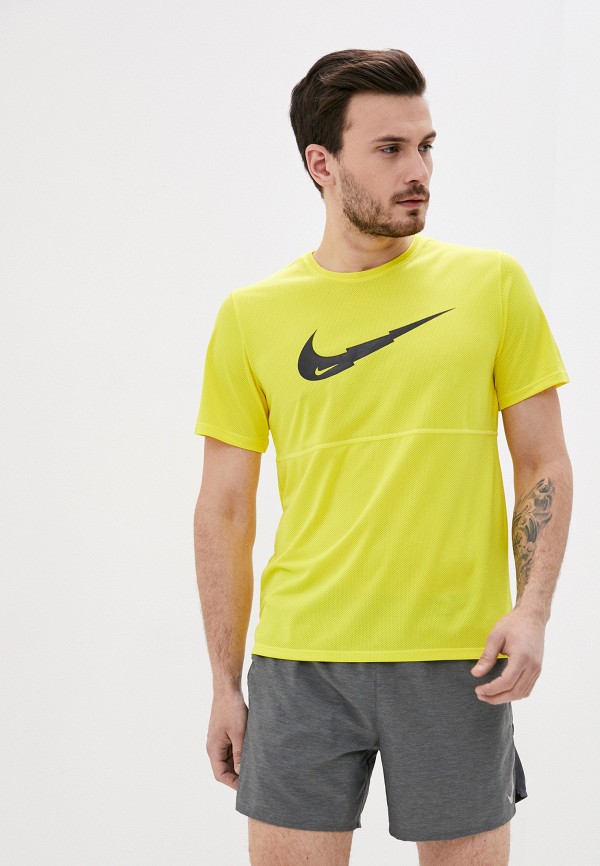 

Футболка спортивная Nike, Желтый, M NK BREATHE RUN SS WR PO GX