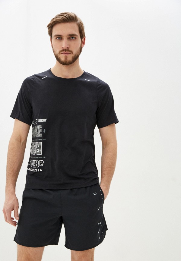 

Футболка спортивная Nike, Черный, M NK WILD RUN RISE 365 TOP SS