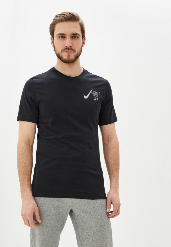 

Футболка спортивная Nike, Черный, M NK DRY TEE WILD RUN GLOBEY