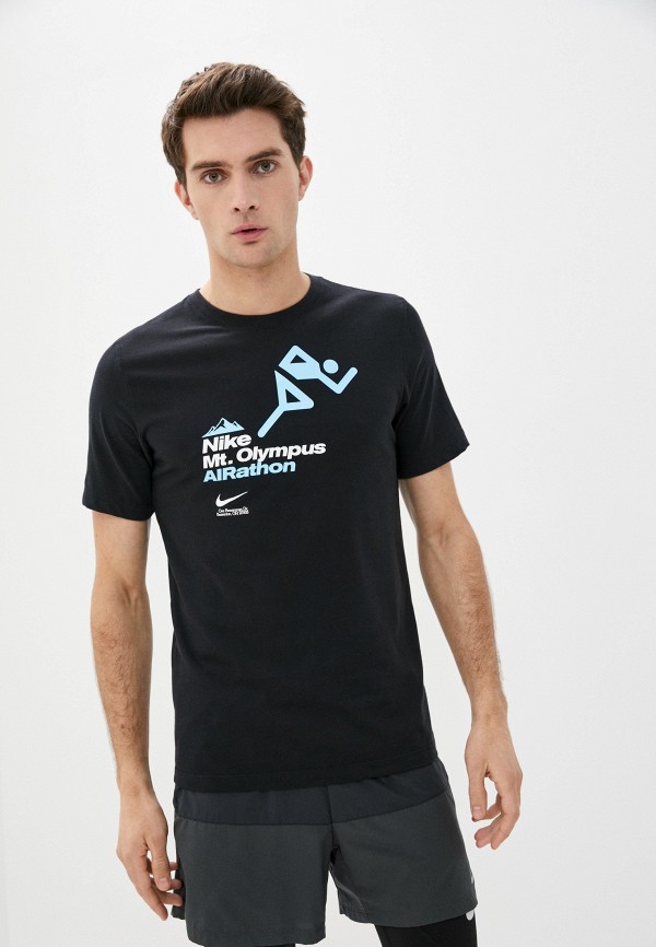 

Футболка спортивная Nike, Черный, M NK DRY TEE AIRATHON