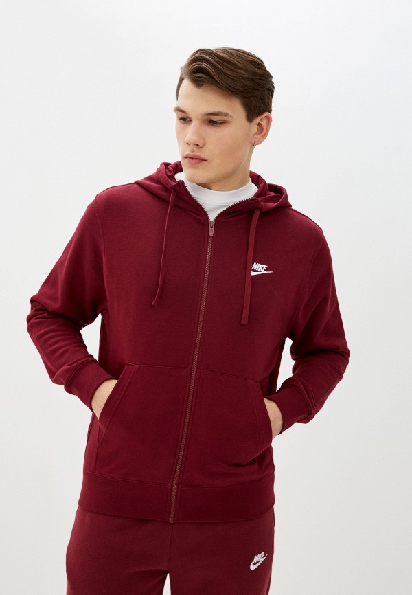 

Толстовка Nike, Бордовый, M NSW CLUB HOODIE FZ FT