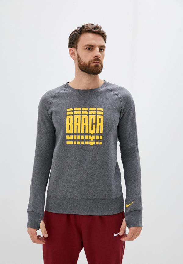 

Свитшот Nike, Серый, FCB M NK GFA FLC LS CRW II