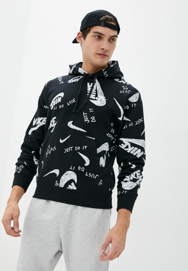 

Худи Nike, Черный, M NSW CLUB HOODIE PO BB AOP 1