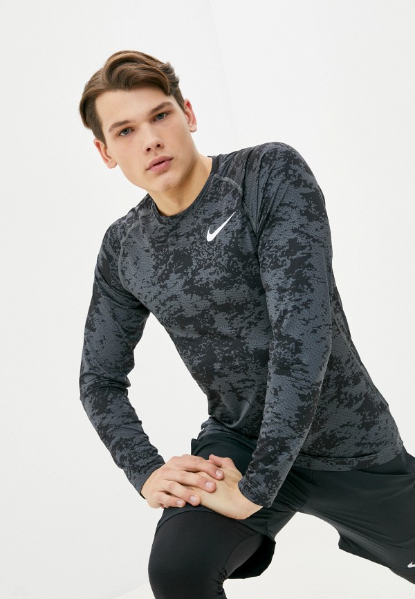 

Лонгслив компрессионный Nike, Серый, M NP TOP LS SLIM AOP