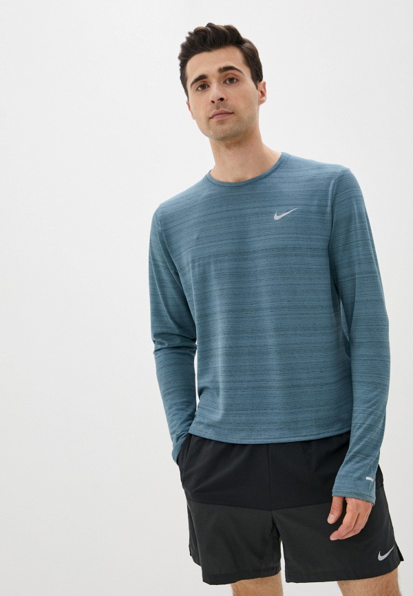

Лонгслив спортивный Nike, Голубой, M NK DF MILER TOP LS