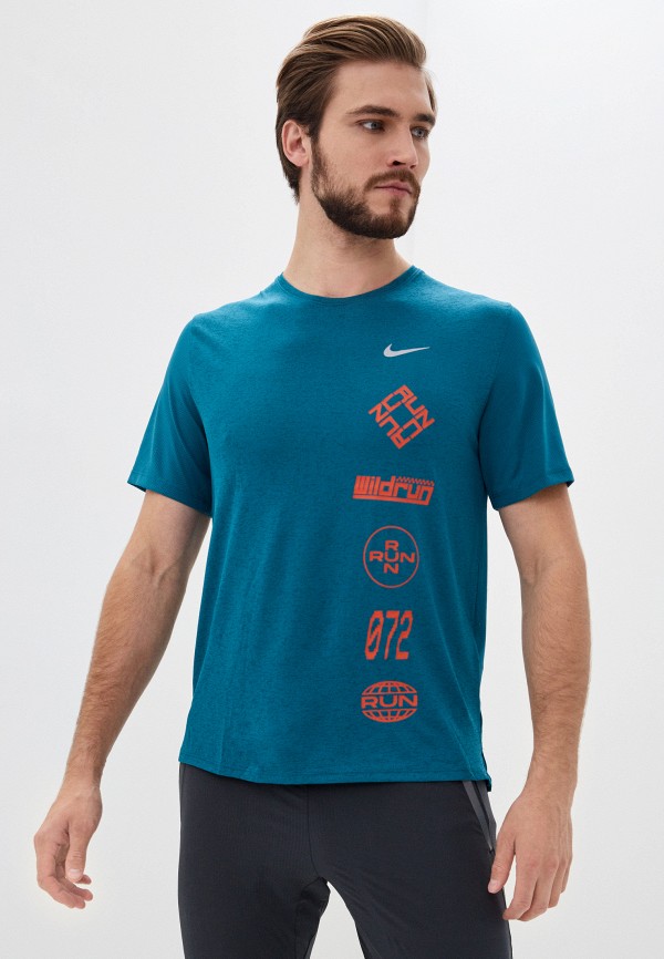

Футболка спортивная Nike, Зеленый, M NK DF MILER TOP SS WR GX