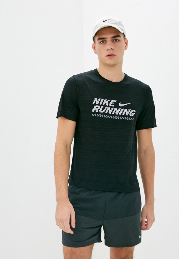 

Футболка спортивная Nike, Черный, M NK MILER SS FF GX