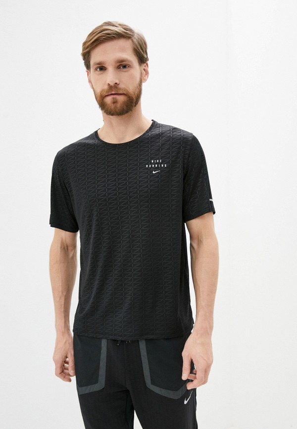 

Футболка спортивная Nike, Черный, M NK RUN DVN MILER SS EMB