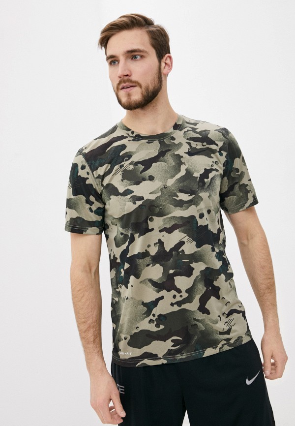 

Футболка спортивная Nike, Разноцветный, M NK DRY TEE LEG CAMO AOP