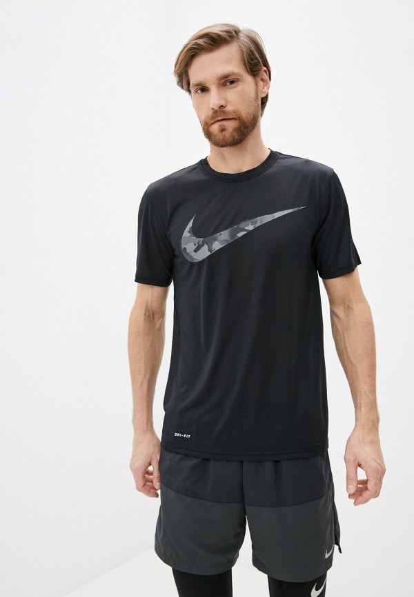 

Футболка спортивная Nike, Черный, M NK DRY TEE LEG CAMO SWSH