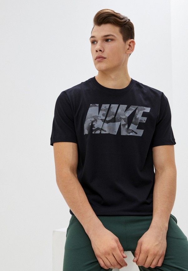 

Футболка спортивная Nike, Черный, M NK DRY TEE DFC CAMO BLOCK