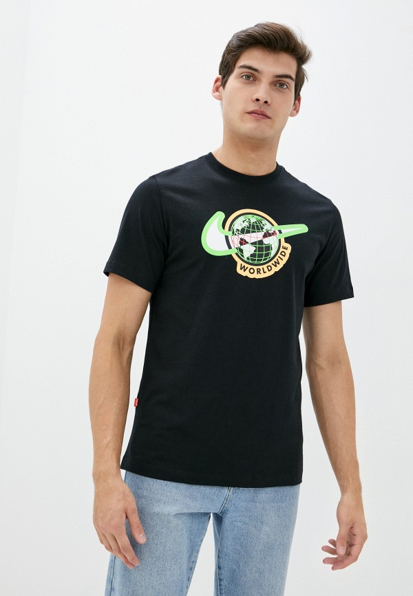 

Футболка Nike, Черный, M NSW SS TEE SWOOSH WORLDWIDE