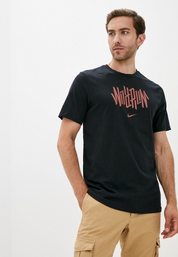 

Футболка спортивная Nike, Черный, M NK DRY TEE WILD RUN