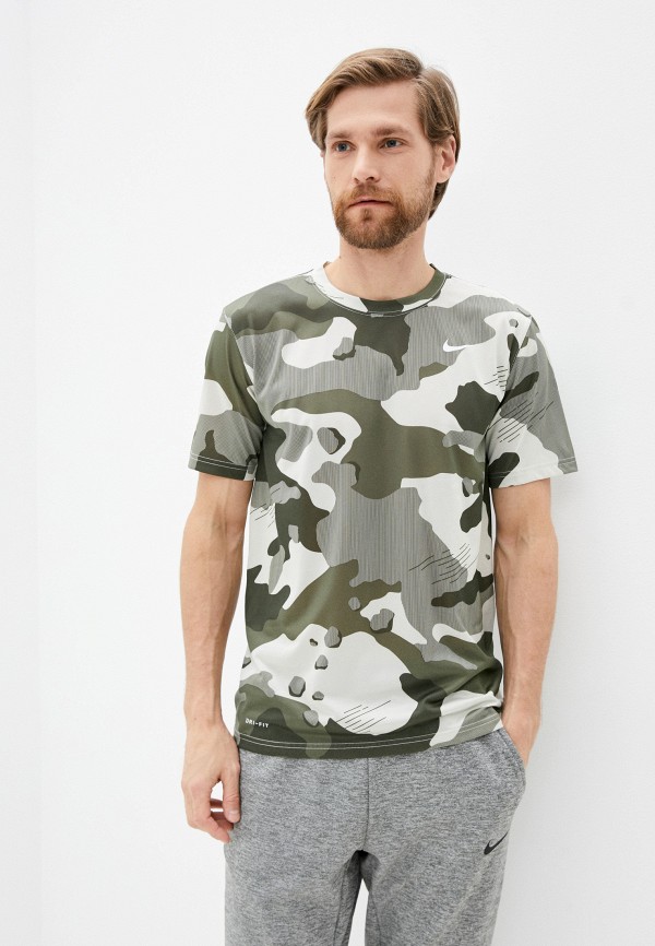 

Футболка спортивная Nike, Хаки, M NK DRY TEE LEG CAMO AOP
