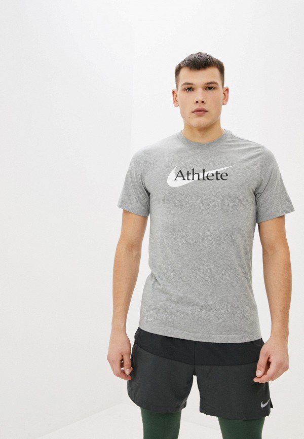 

Футболка спортивная Nike, Серый, M NK DB TEE SW ATHLETE