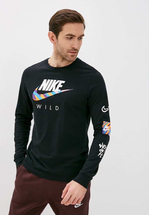 

Лонгслив Nike, Черный, M NSW TEE LS WILD FUTURA