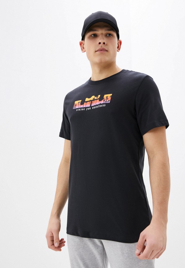 

Футболка спортивная Nike, Черный, LBJ M NK DRY LOGO SS TEE