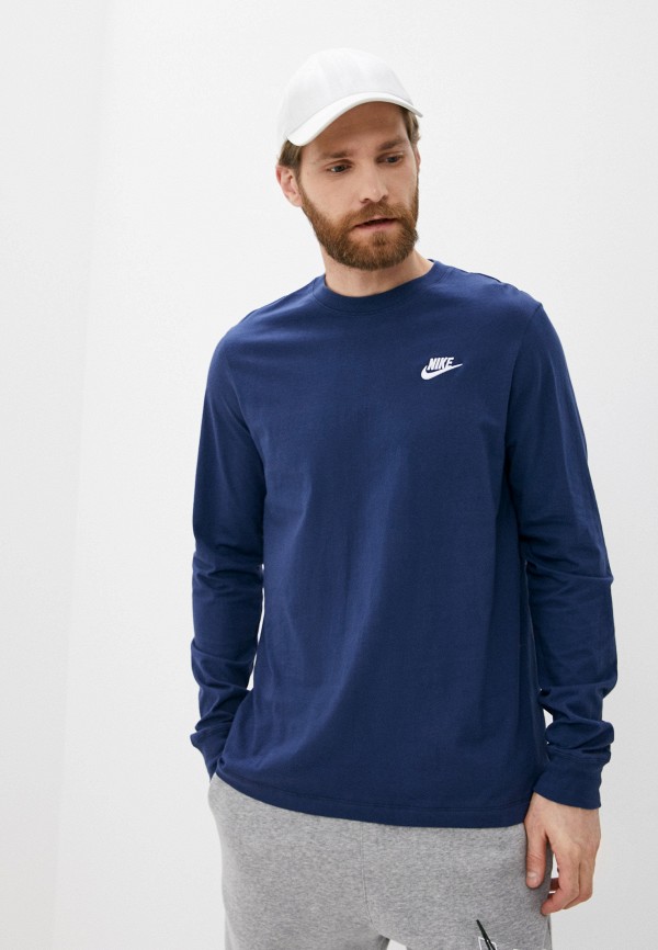 

Лонгслив Nike, Синий, M NSW CLUB TEE - LS