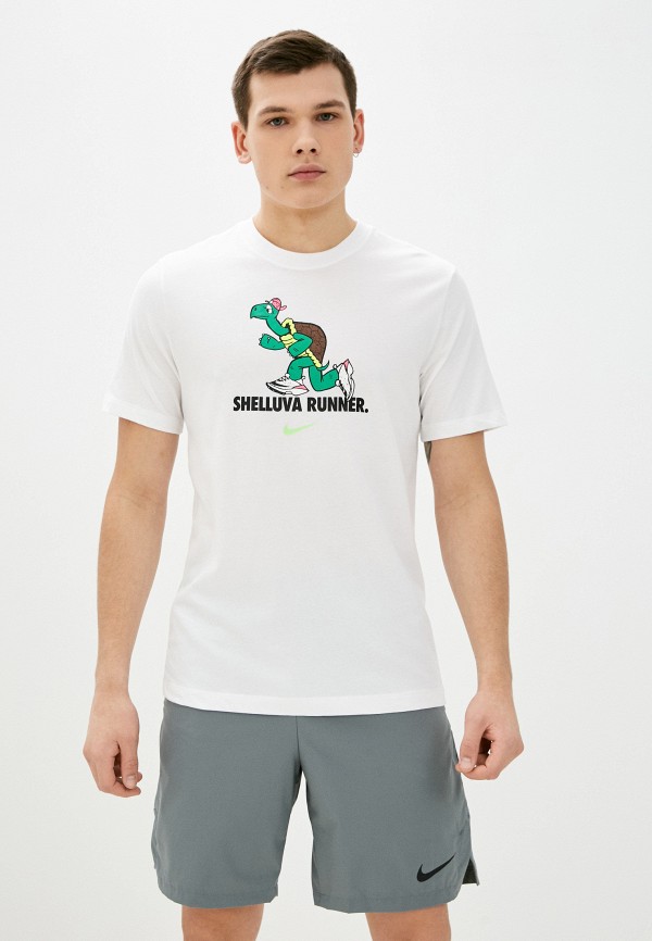 

Футболка спортивная Nike, Белый, M NK DRY TEE RUN TORT HMR