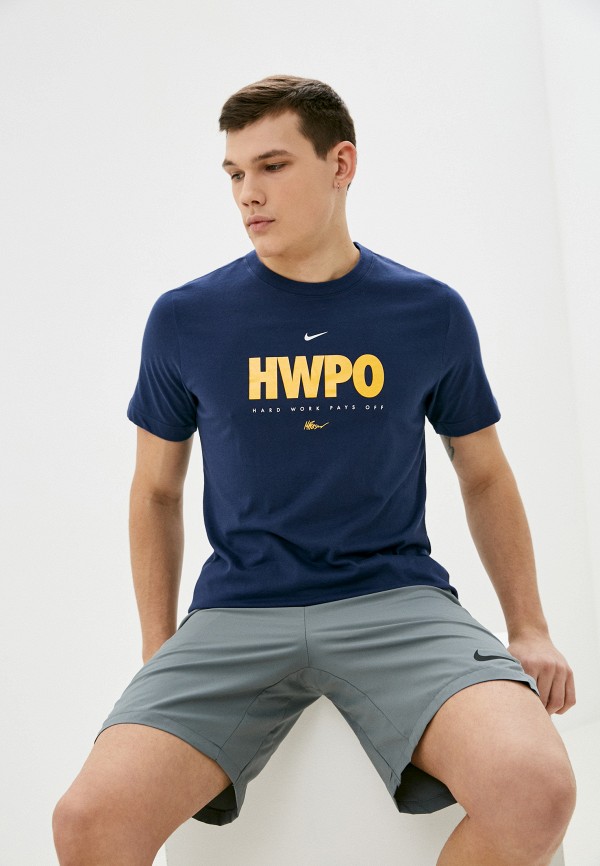 

Футболка спортивная Nike, Синий, M NK DFC TEE MF HWPO