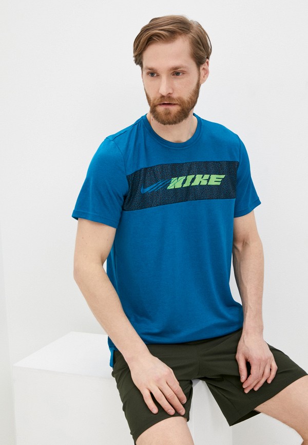 

Футболка спортивная Nike, Синий, M NK DRY SUPERSET SS SC ENERGY