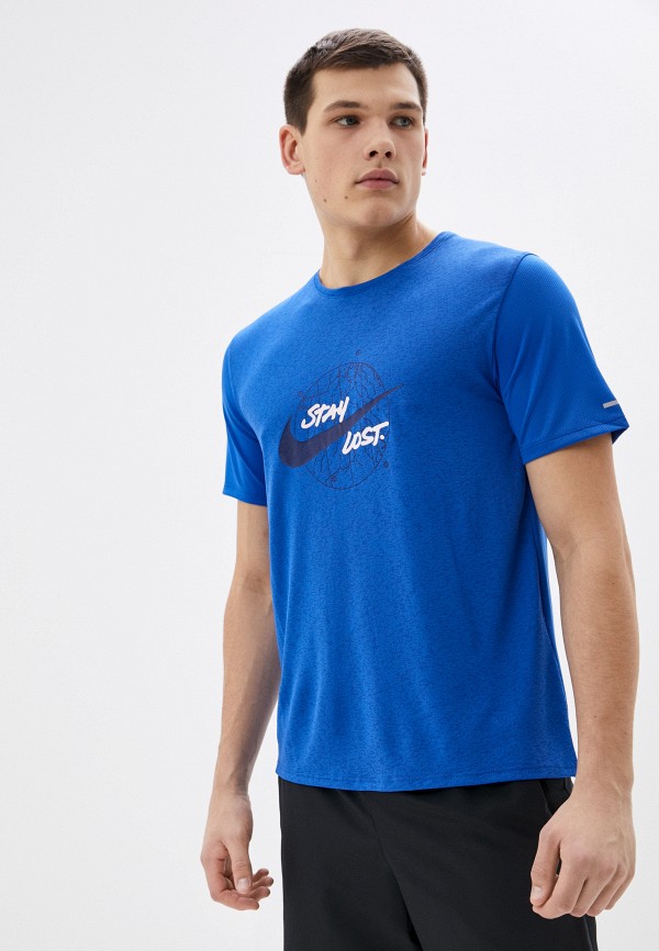 

Футболка спортивная Nike, Синий, M NK DF MILER TOP SS WR GX