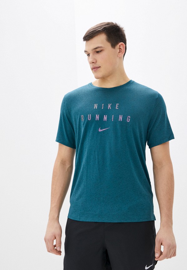 

Футболка спортивная Nike, Бирюзовый, M NK RN DVN DF MILER TOP SS GX