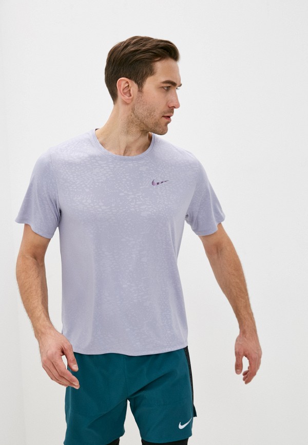 

Футболка спортивная Nike, Фиолетовый, M NK RN DVN DF MILER SS EMBSS