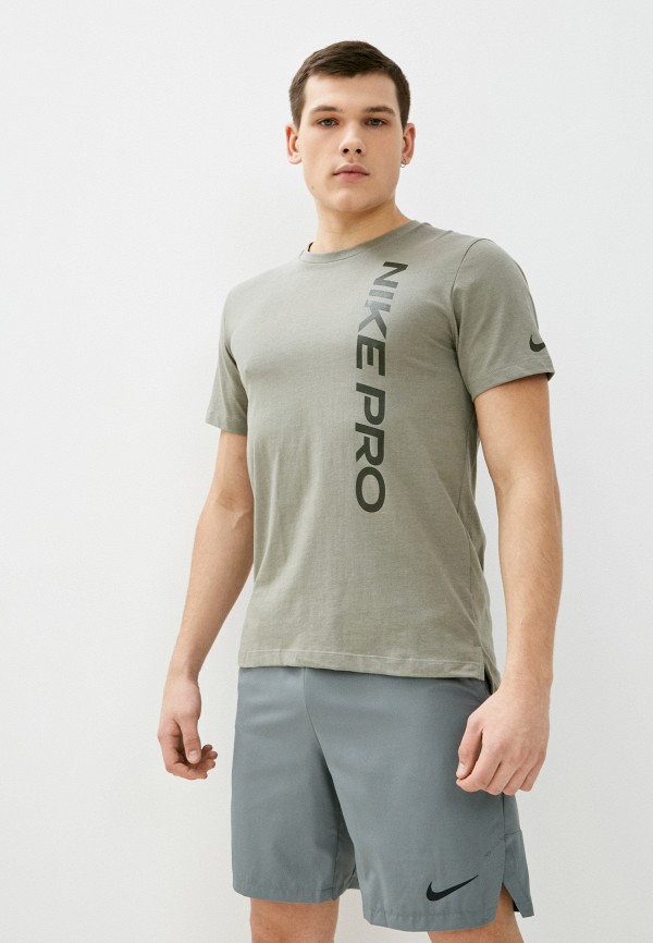 

Футболка спортивная Nike, Хаки, M NP SS TOP NPC BURNOUT