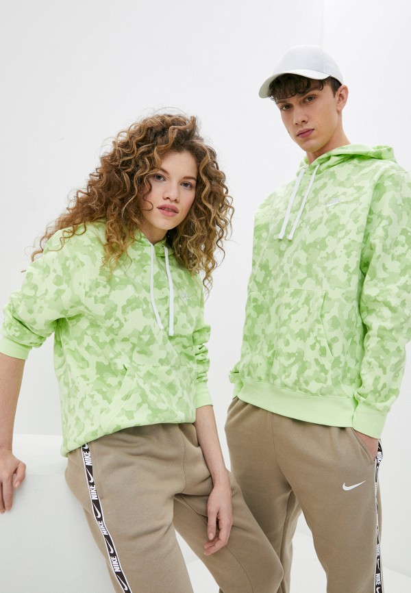 

Худи Nike, Зеленый, M NSW CLUB BB HOODIE CAMO