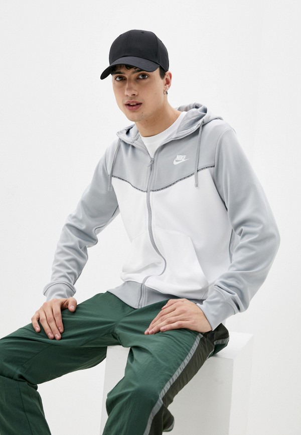 

Толстовка Nike, Серый, M NSW REPEAT PK FZ HOODIE