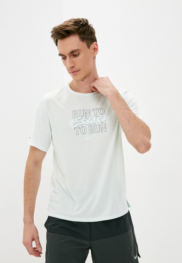 

Футболка спортивная Nike, Зеленый, M NK DF MILER TOP SS WR GX
