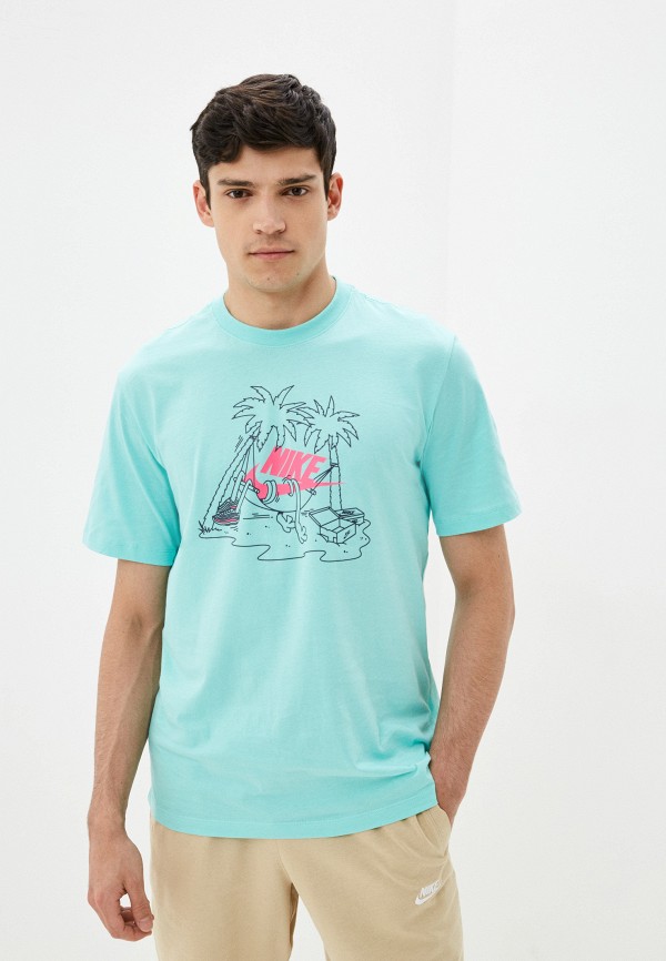 

Футболка Nike, Бирюзовый, M NSW TEE FUTURA TREE