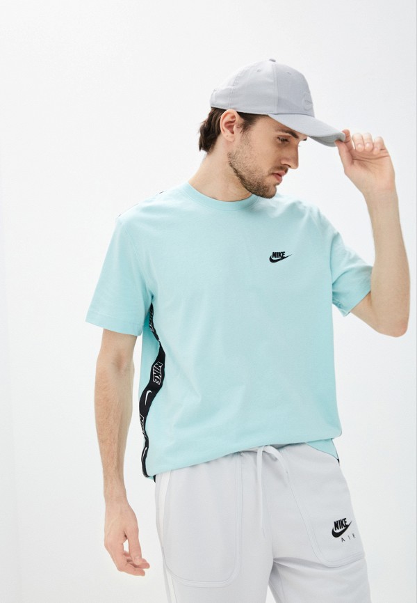 

Футболка Nike, Голубой, M NSW CE SS KNIT TOP SNL ++