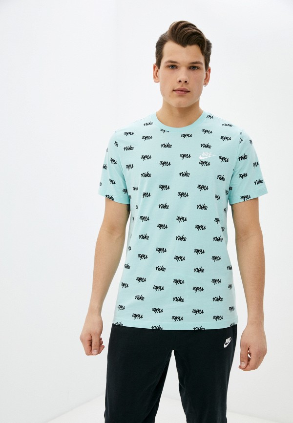 

Футболка Nike, Голубой, M NSW TEE PRINTED CLUB LBR