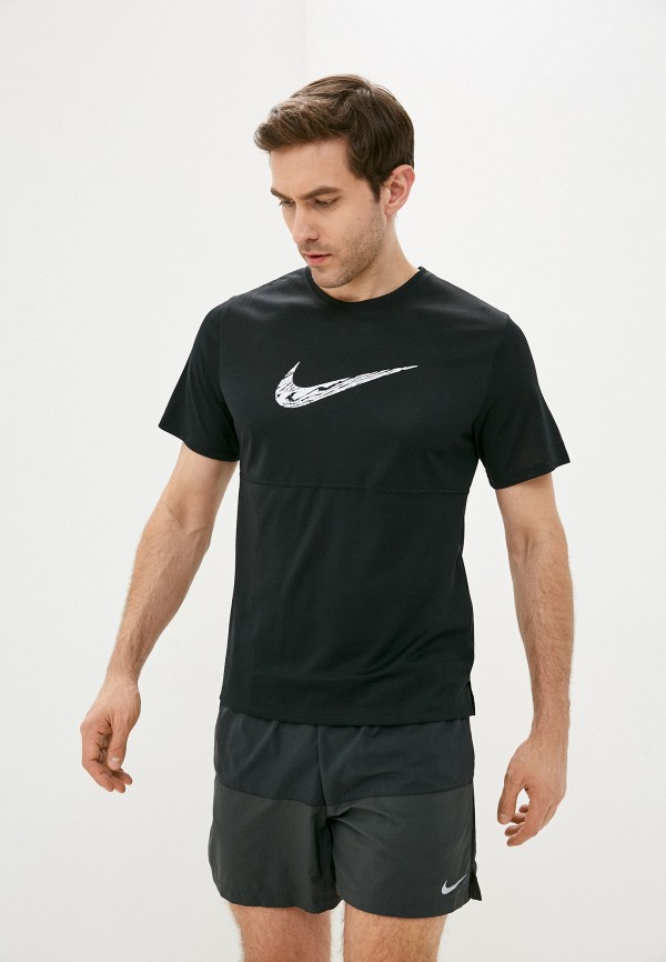 

Футболка спортивная Nike, Черный, M NK BREATHE RUN TOP SS WR GX