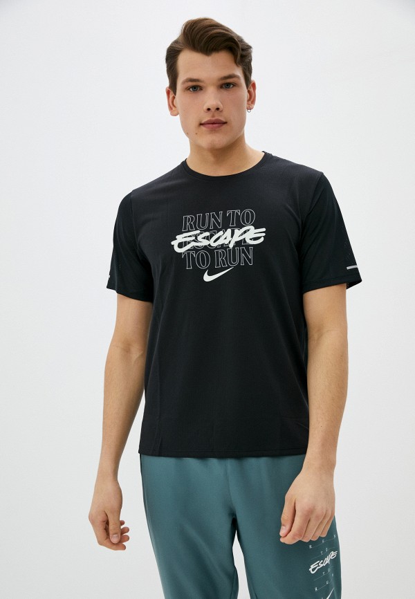 

Футболка спортивная Nike, Черный, M NK DF MILER TOP SS WR GX