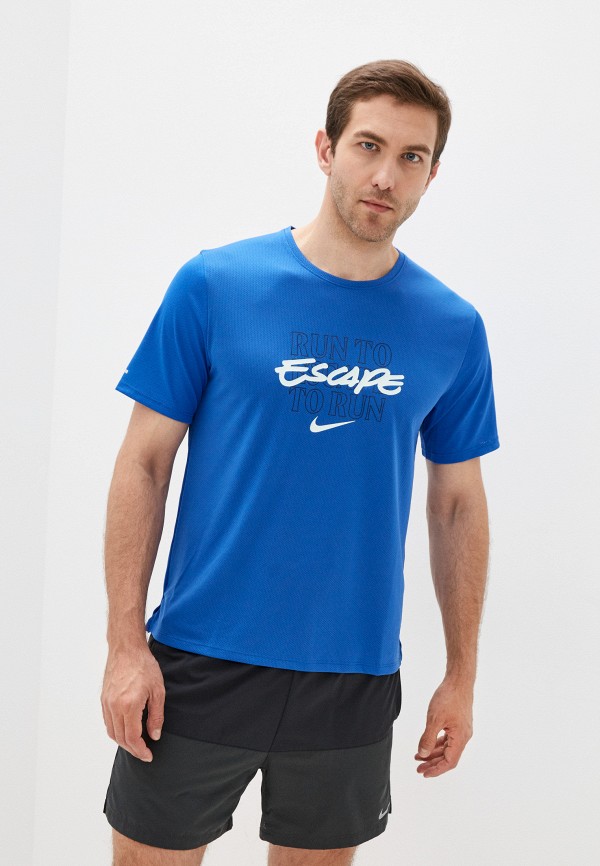

Футболка спортивная Nike, Синий, M NK DF MILER TOP SS WR GX