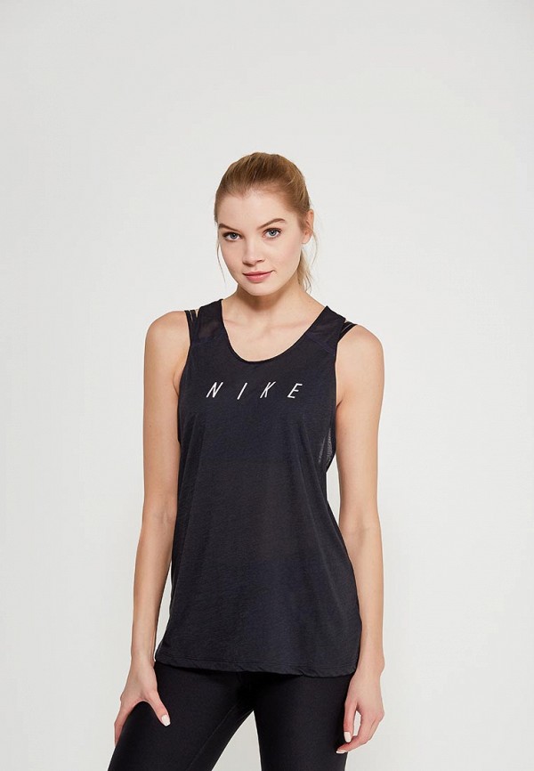 

Майка спортивная Nike, Черный, W NK BRTHE TANK FLOW GRX