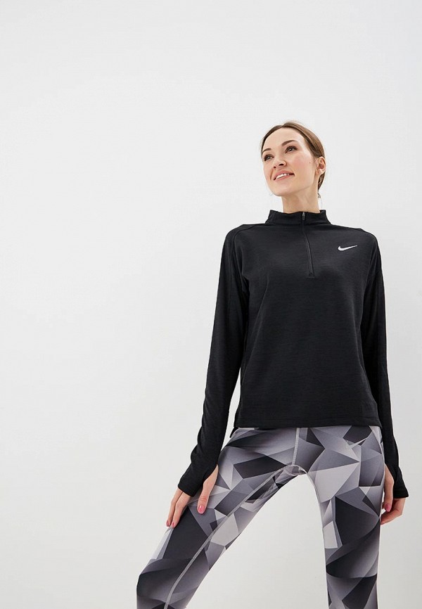 

Лонгслив спортивный Nike, Черный, PACER WOMEN'S LONG-SLEEVE 1/2-ZIP RUNNING TOP