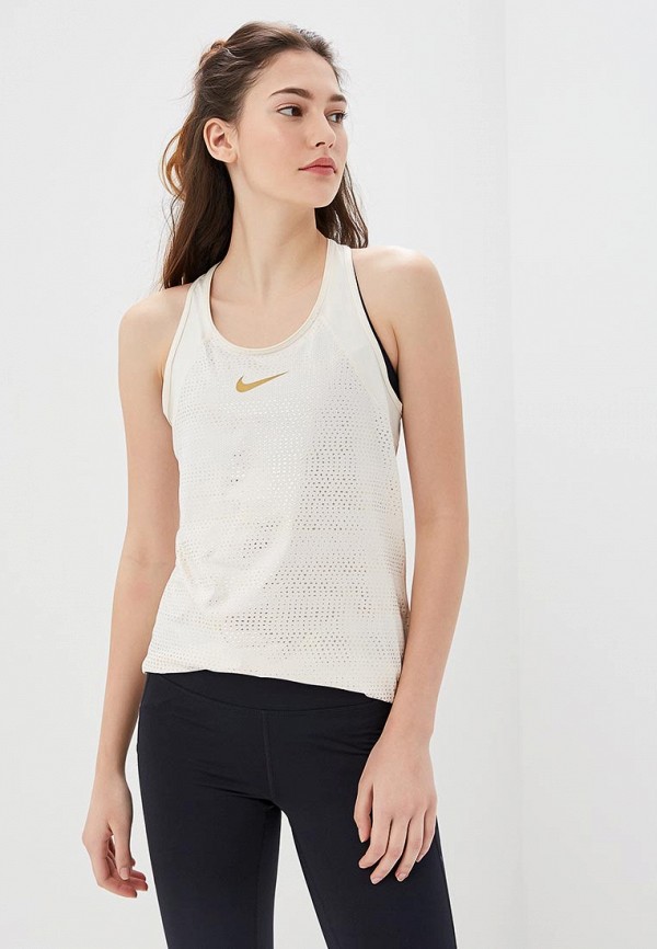 

Майка спортивная Nike, Бежевый, W NP TANK MTLC DOTS