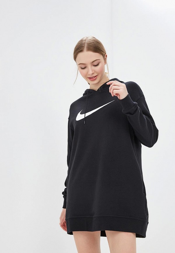 

Платье Nike, SPORTSWEAR SWOOSH WOMEN'S FRENCH TERRY HOODIE, Черный