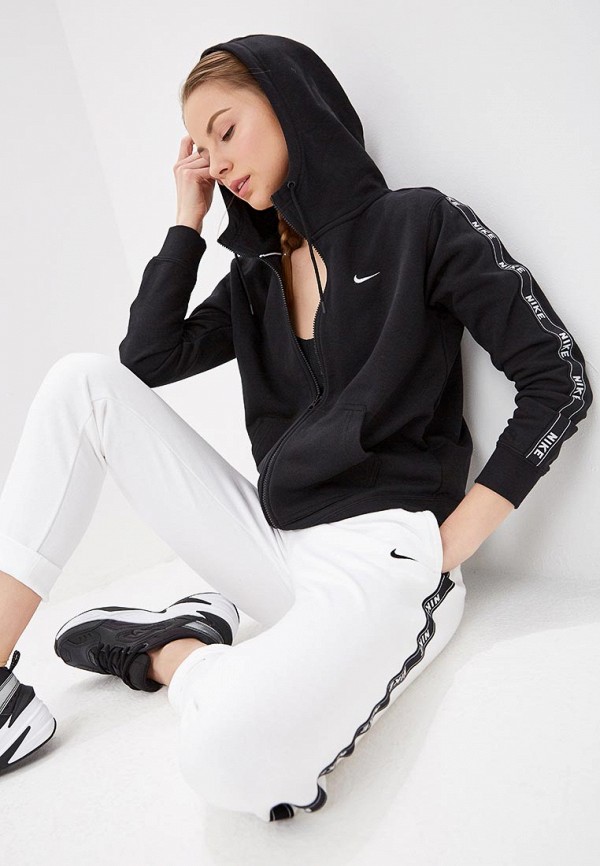 

Толстовка Nike, SPORTSWEAR WOMENS FULL-ZIP LOGO HOODIE, Черный