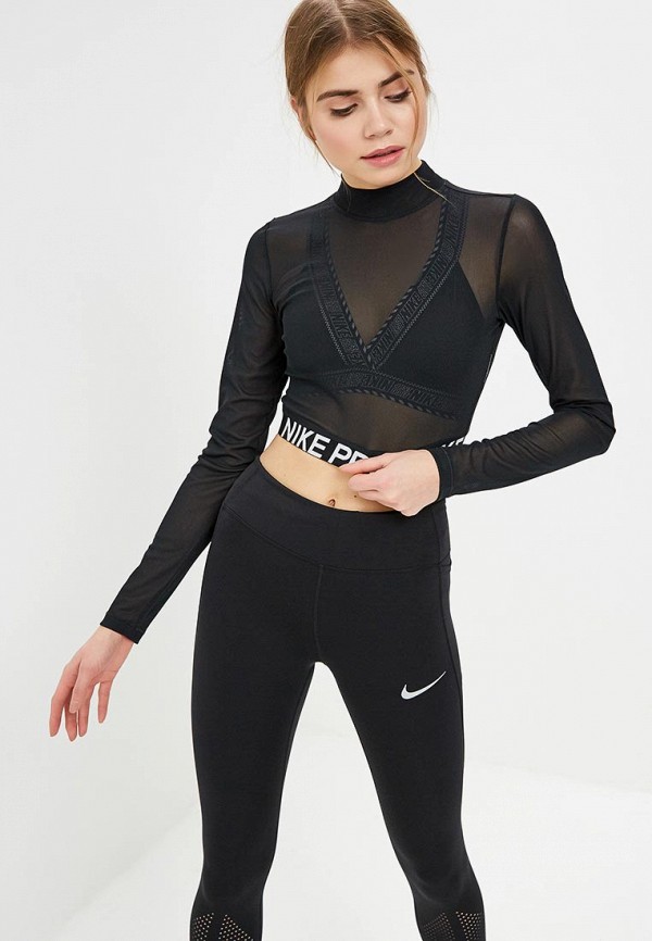 

Лонгслив спортивный Nike, PRO WOMEN'S LONG-SLEEVE TOP, Черный