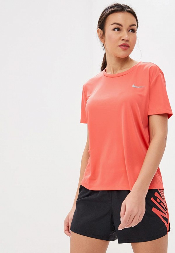

Футболка спортивная Nike, MILER WOMEN'S SHORT-SLEEVE RUNNING TOP, Коралловый